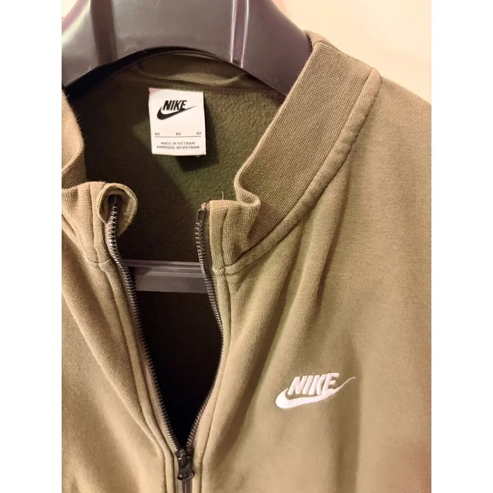 Nike Men's Olive Green Full Zip Jacket Track Top Athletic Medium